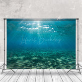 Lofaris Blue Underwater Sandy Sea Bottom Natural Backdrop